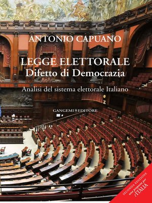 cover image of Legge elettorale. Difetto di Democrazia. Analisi del sistema elettorale Italiano